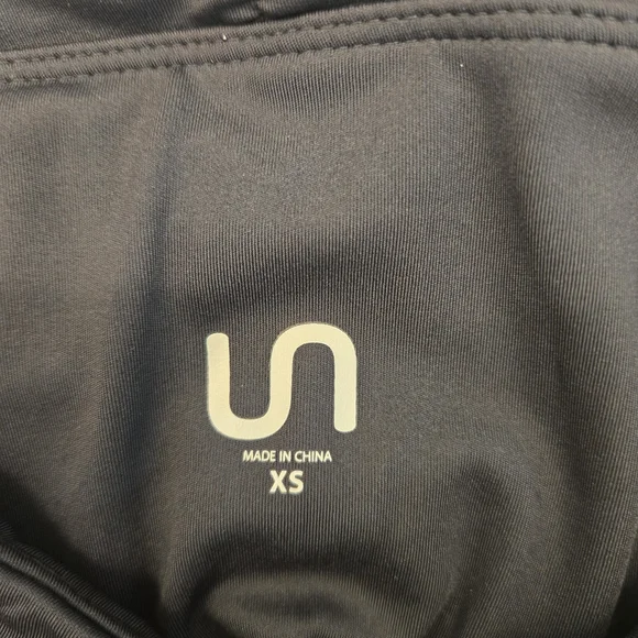 Black High-Rise Leggings with Coral Side Stripe - Picture 4 of 8